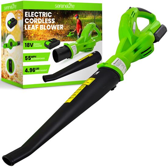 Pyle - PSLHTM32 , Home and Office , Gardening - Landscaping , 18V Electric Leaf Blower - Cordless Power Blower with Built-in Rechargeable Battery